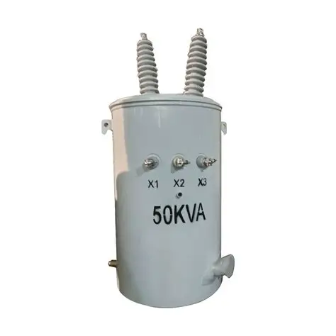 60Hz 23kV 230V / 460V 50kVA Oil Immersed Copper Single Phase Pole Mounted Transformer